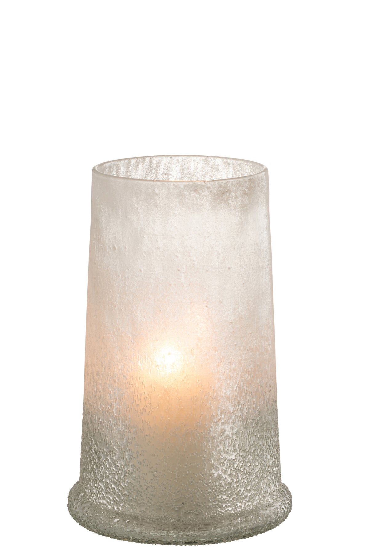J-Line windlicht Suiker - glas - wit - large