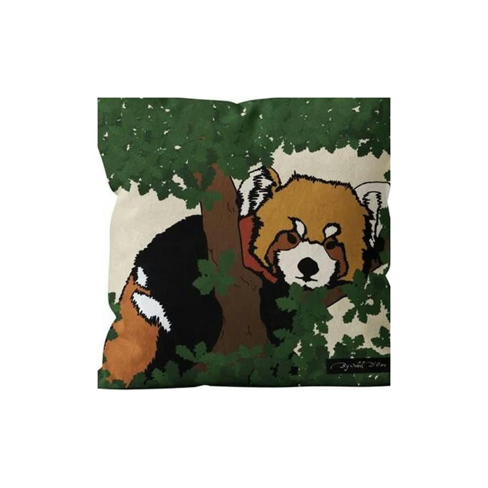SAFARI - Housse de coussin panda roux 40x40cm