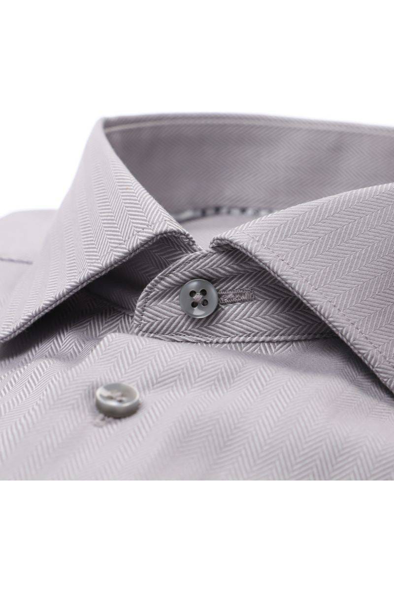 ETERNA Modern Fit Hemd stahlgrau, Strukturiert