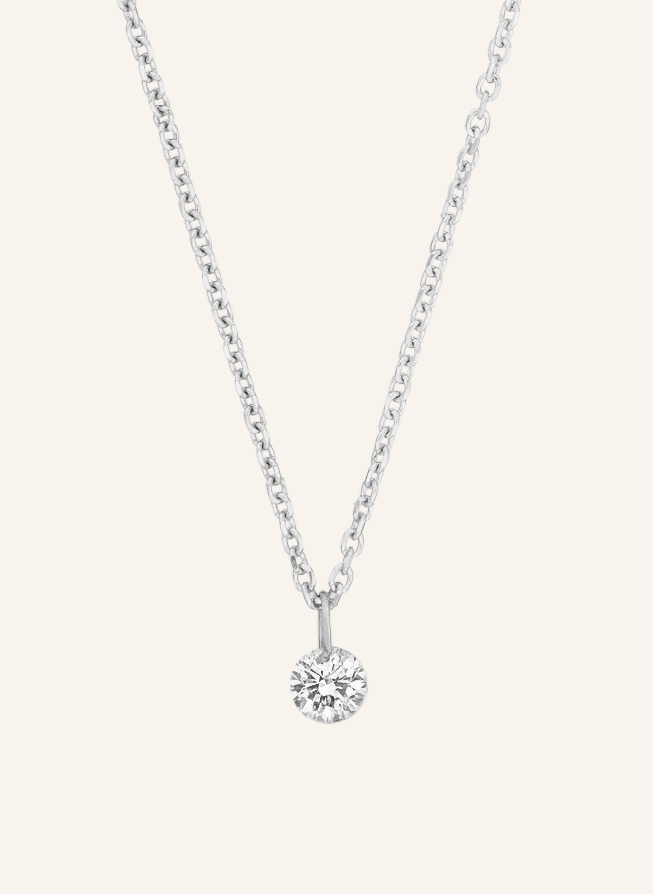 Leaf Halskette PURE aus 18 Karat Weißgold mit Diamanten
