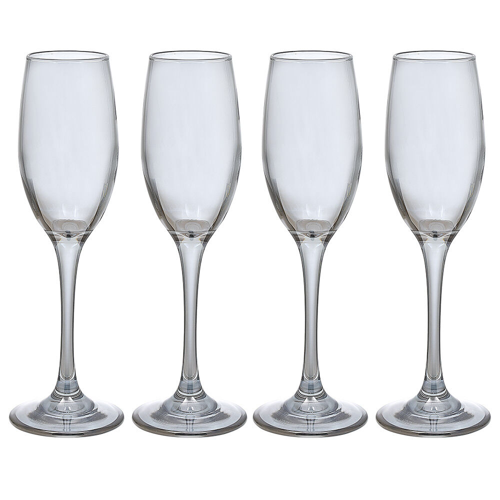 Fl&ucirc;te en verre argenté x4