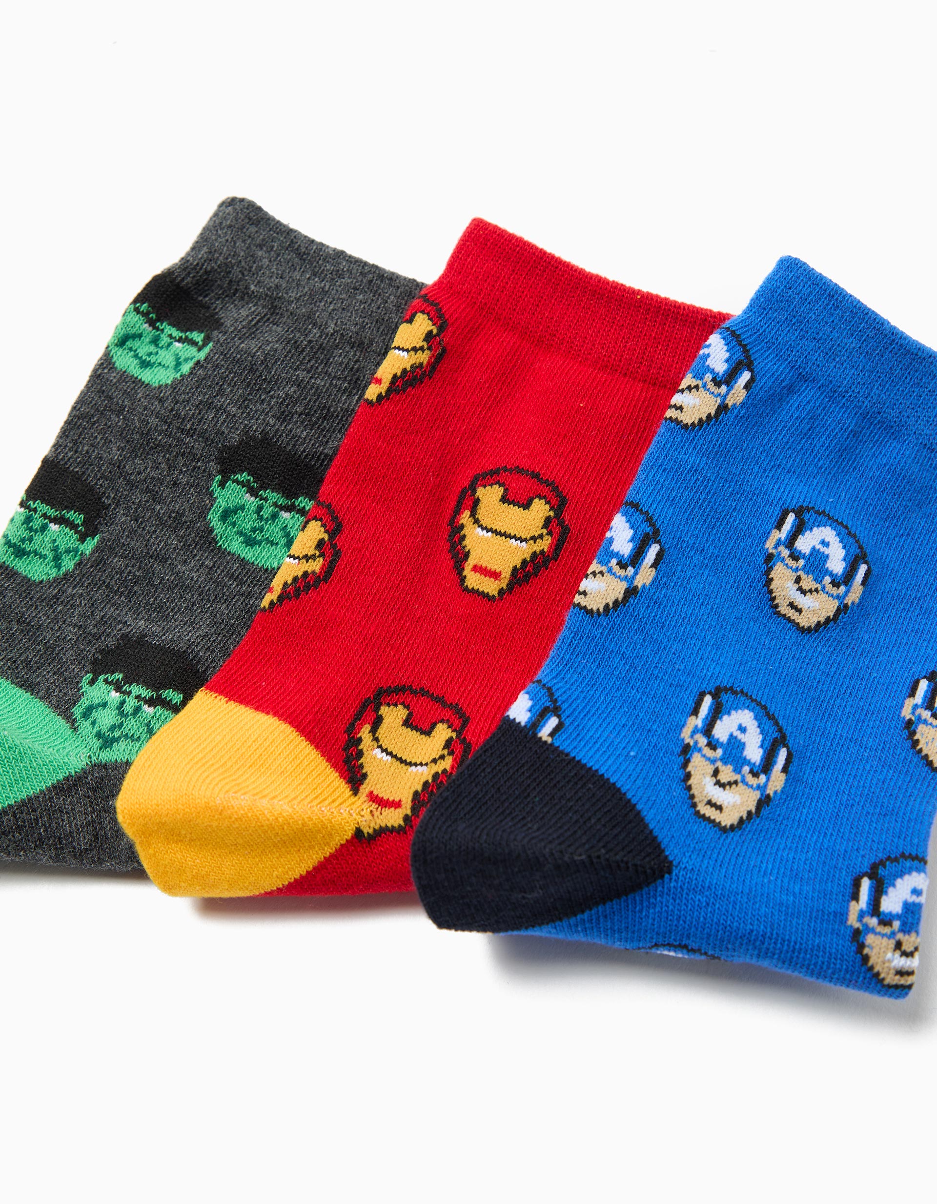 Pack 3 Pares de Meias 'Marvel', Menino, Multicor