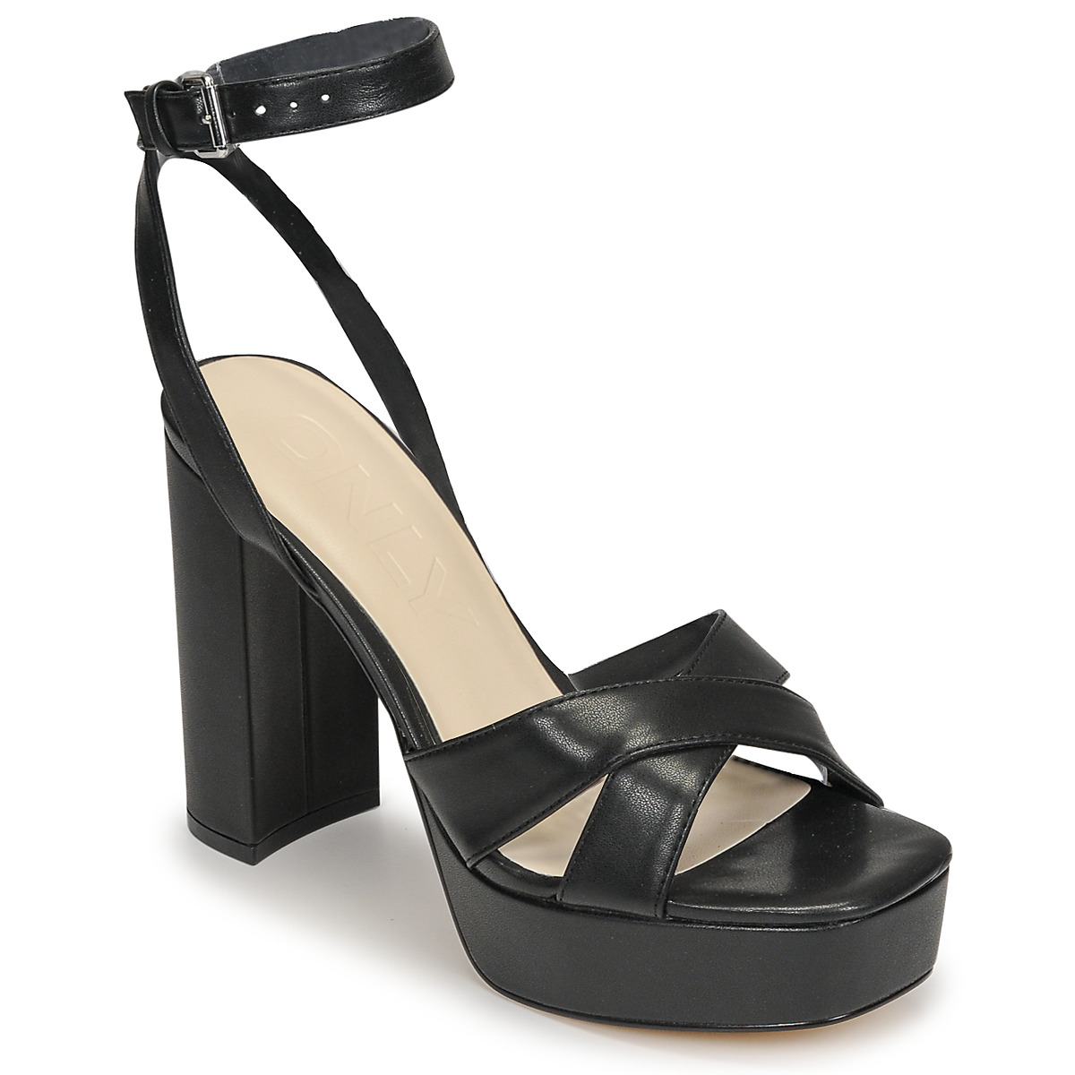 Only - ONLAUTUM-3 PU HEELED SANDAL - Black