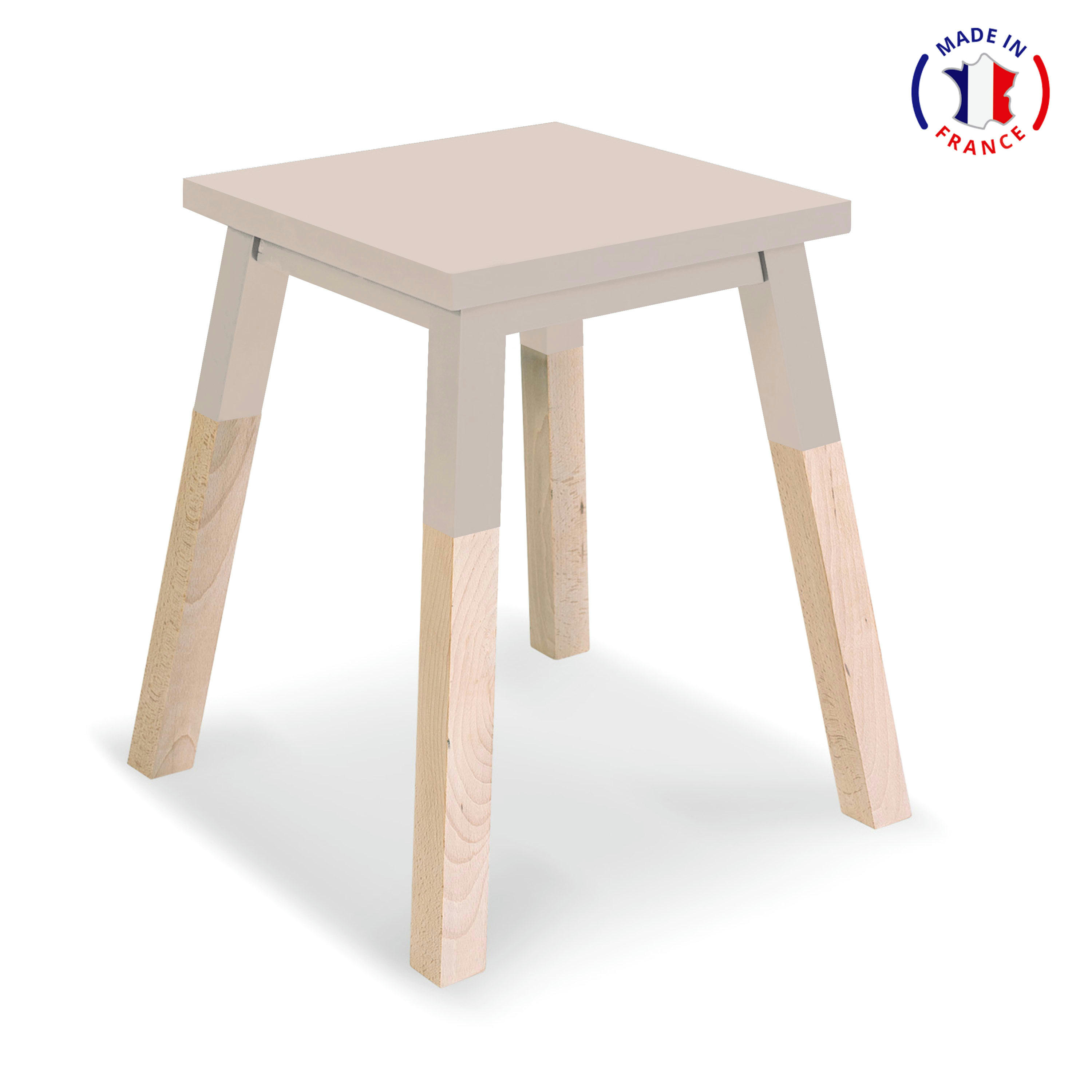 EGEE - 2 tabourets laqués en frêne, assise 35 cm