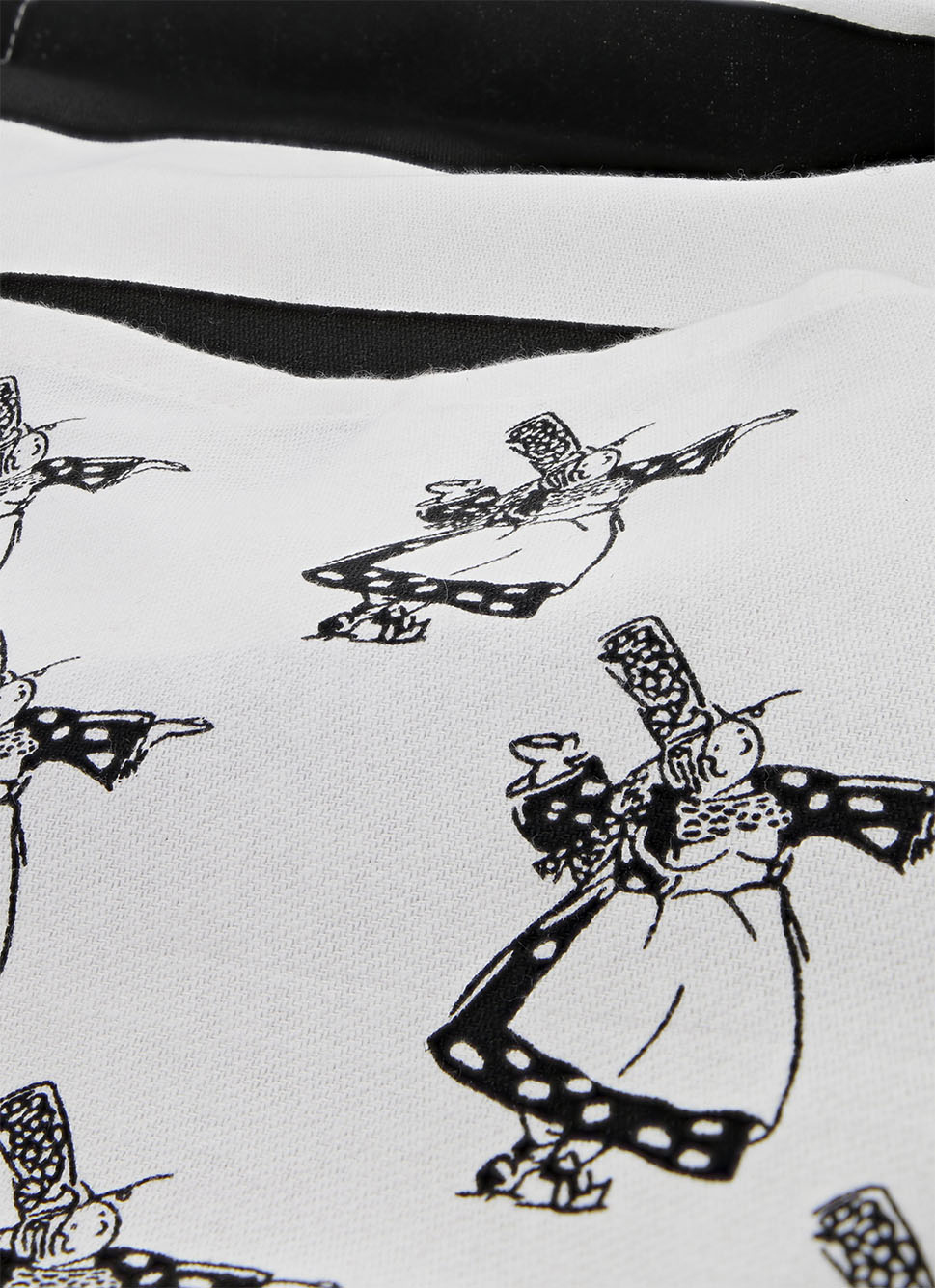 TORCHON EN COTON DRAPEAU BRETON BLANC