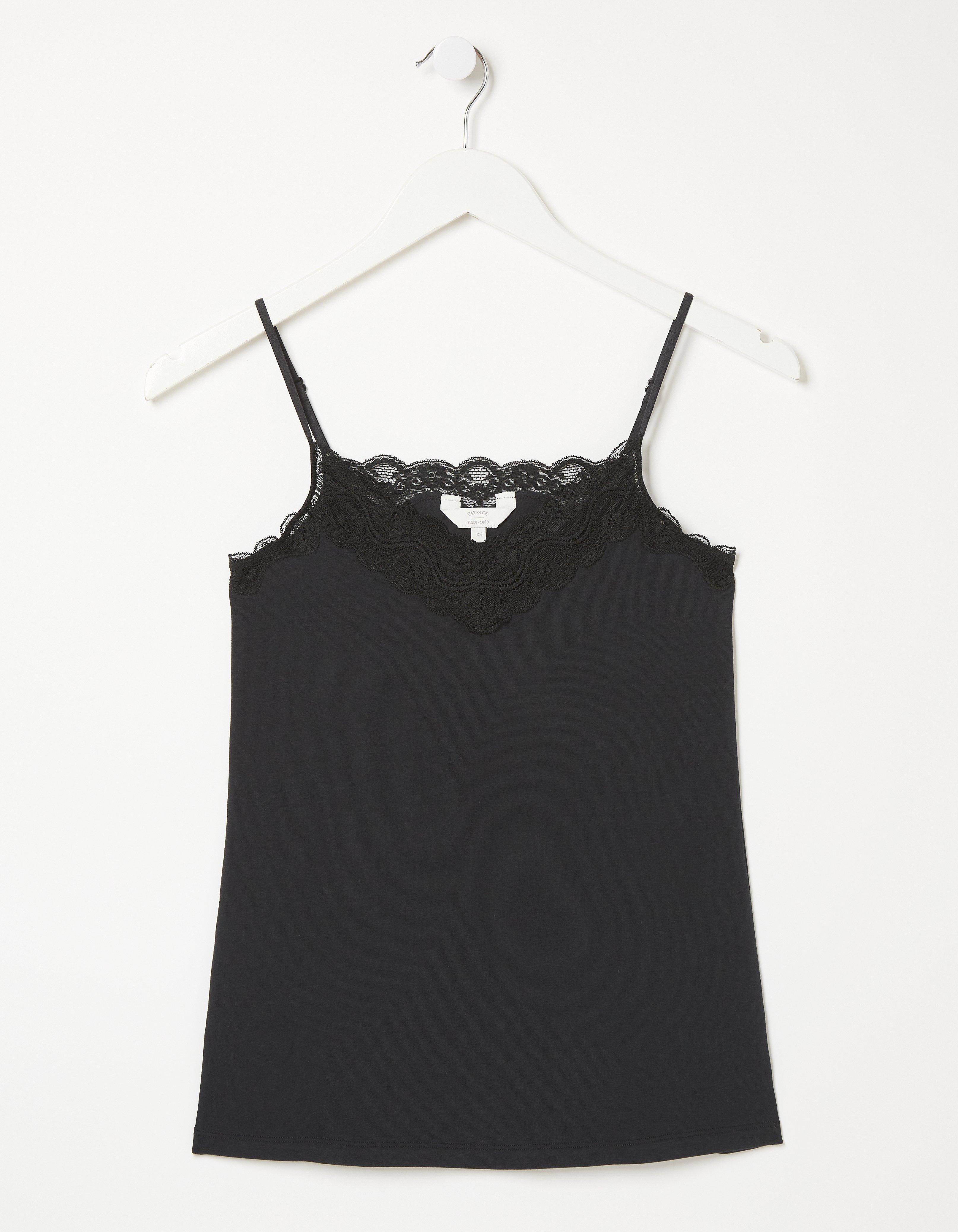 Black Lace V-Neck Vest