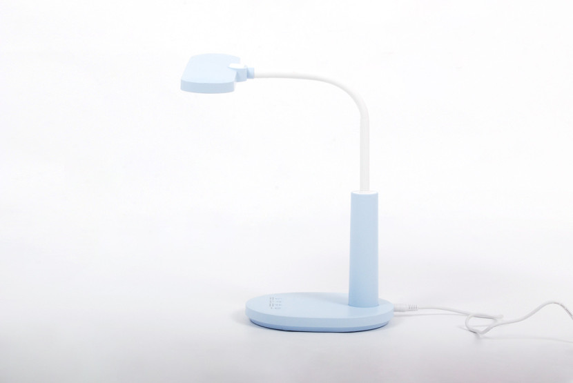 Lampka biurkowa ściemnialna Milo niebiesko-biała LED 10W wys:37cm Kaja