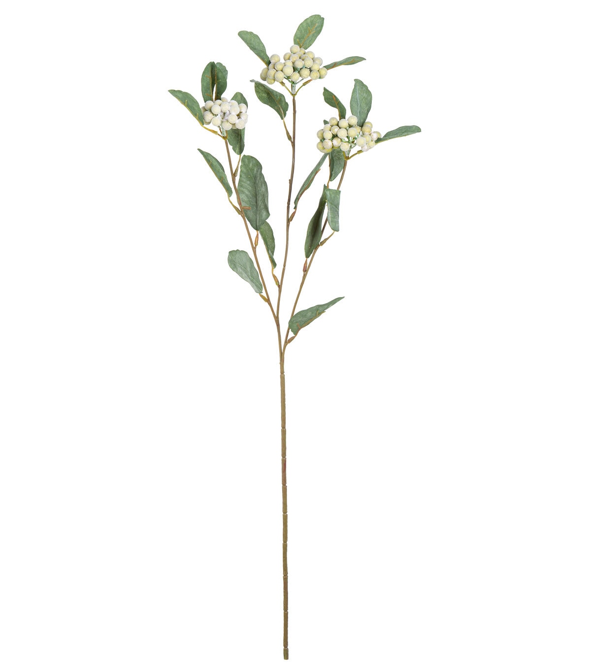 28 White Berry & Leaf Stem by Bloom Room