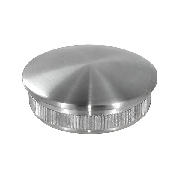 2 x Embout arrondi à frapper pour tube diam. 42,4 x 2 mm - Inox 304
