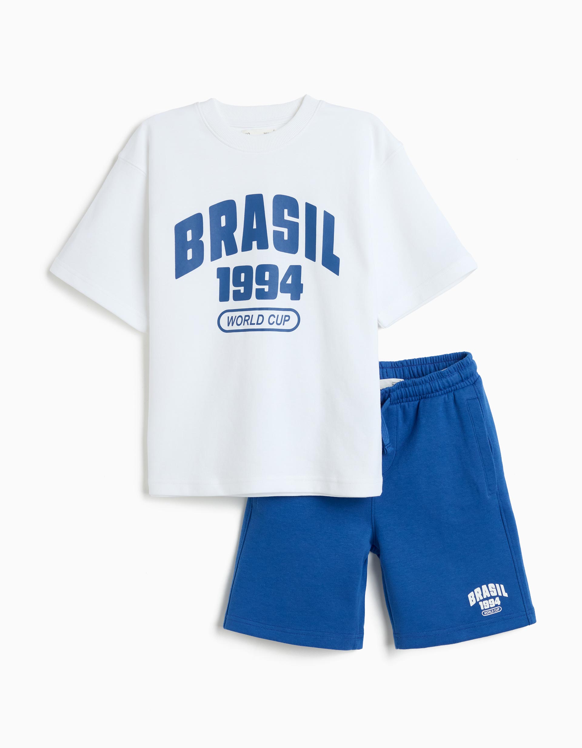Conjunto T-shirt e Calções, Menino, Azul