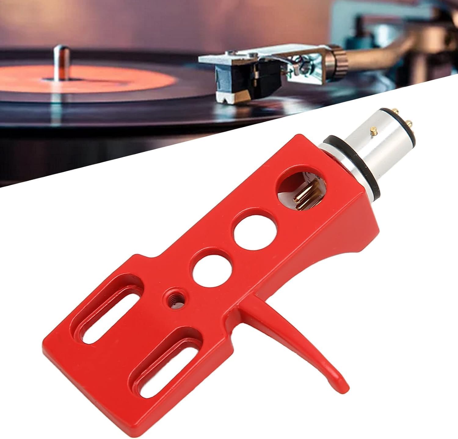 Generic Turntable Headshell, Universal LP Turntable Phono Headshell Cartridge Replacement with 4 Leadwires