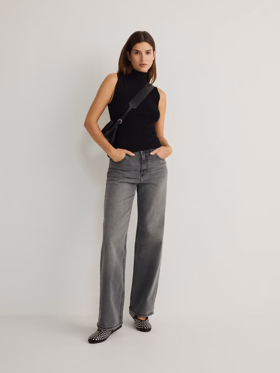 Blouse With Stand Up Collar
