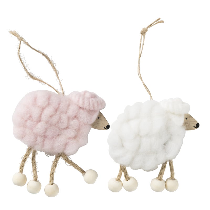 Hanger schaap wol - set van 2 - diverse varianten