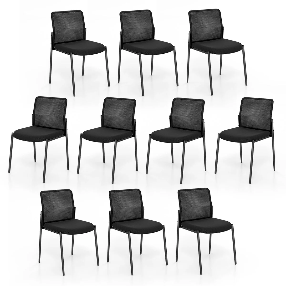 2/4/6/8/10/12 pcs Stackable Conference Room Chairs Office Guest Chairs