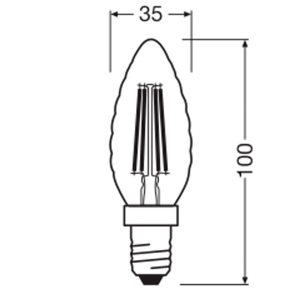 KRONEPÆRE OSRAM LED VRIDEN E14 470LM 3,4W KLAR