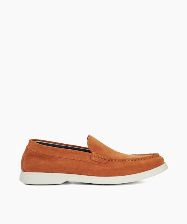 Buftonn Orange - Topstitch Casual Loafers