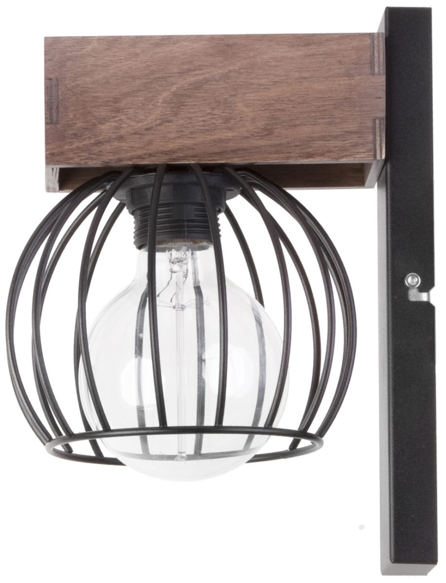 Kinkiet czarno-brązowy Milan 1xE27x15W wym:25x16x19cm IP20 Sigma