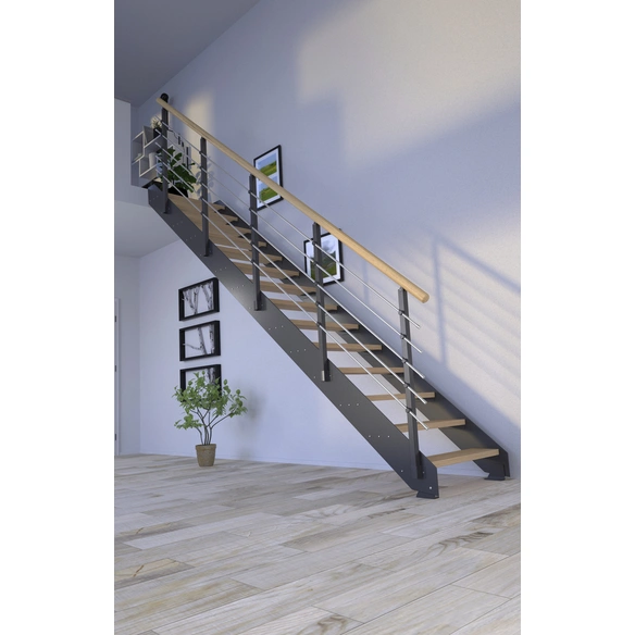 Systemtreppe »Kos«, Metall, 14 Stufen, max. Geschosshöhe 300 cm