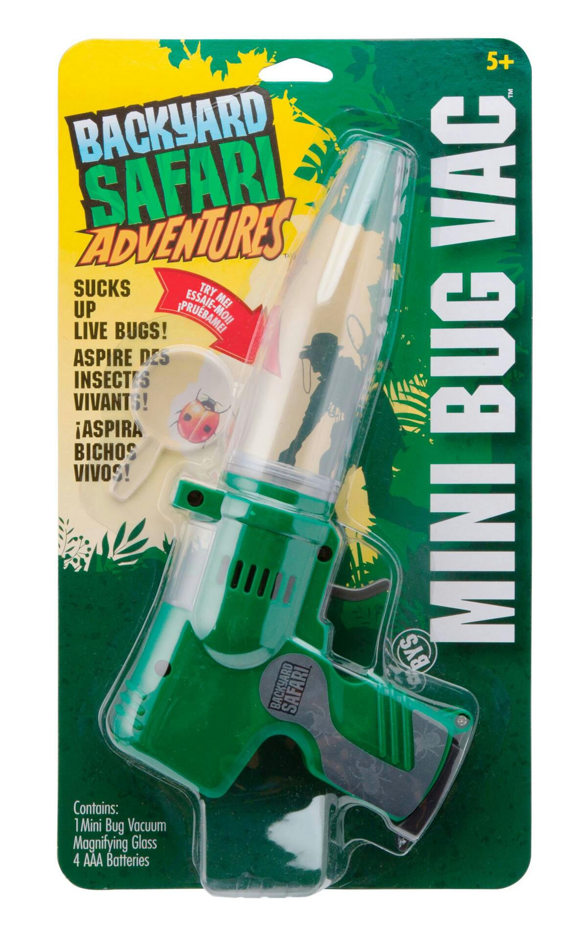 Backyard Safari Mini Bug Vacuum w/ Magnifying Glass, Kids' Catch & Release Toy, 5+