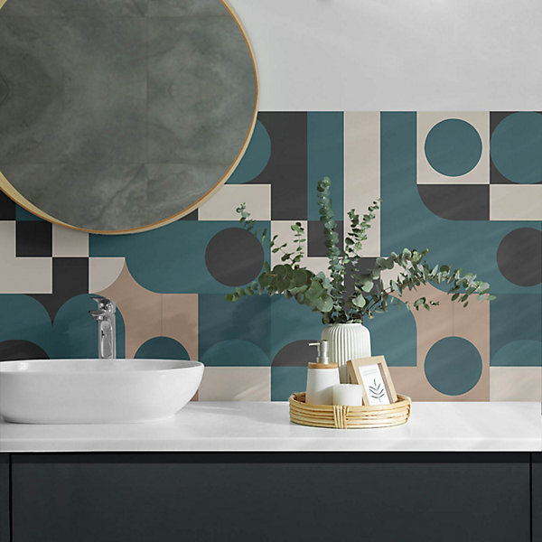 Panneau Décoratif Wallfluent 120x60 cm Géométrie De L'étoile Et Du Rectangle 1 pièce