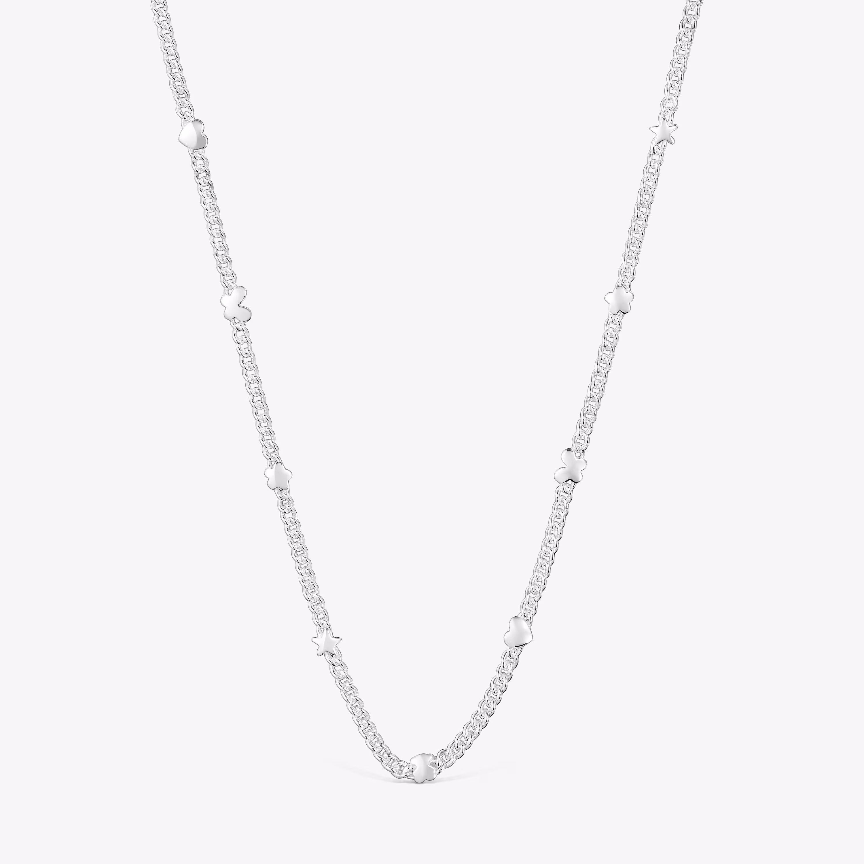 Collar corto con motivos de plata Bold Motif