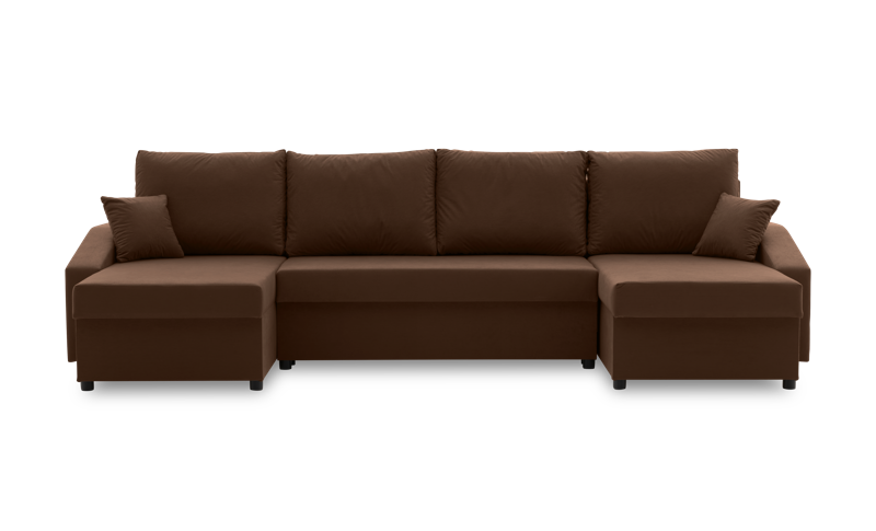 Duży narożnik, MONTERO Plus, 302x138x75 cm, brąz | TYLETEGOTU
