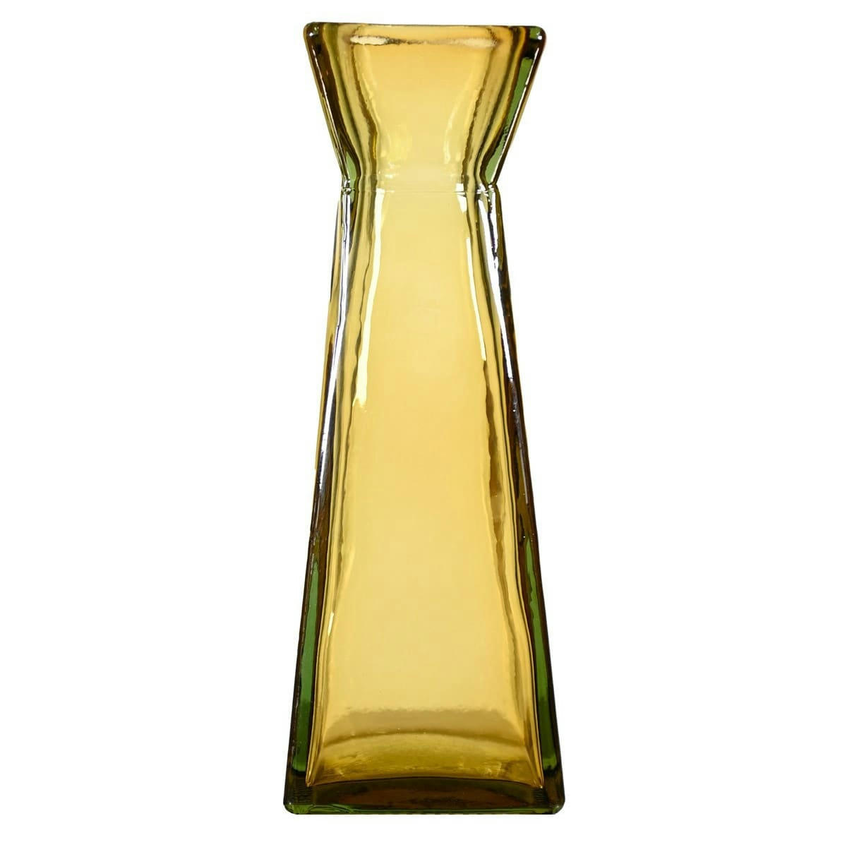 GOTLAND - Vase en verre recyclé  miel 45 cm