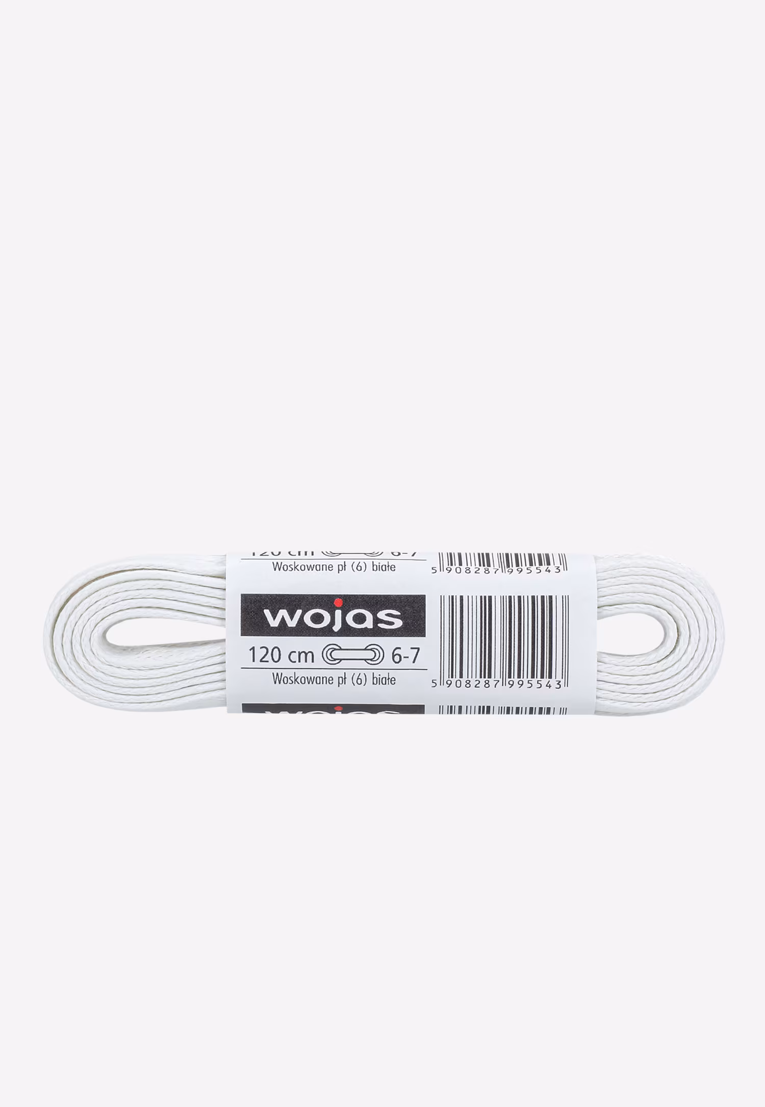 Białe sznurowadła woskowane płaskie 120cm