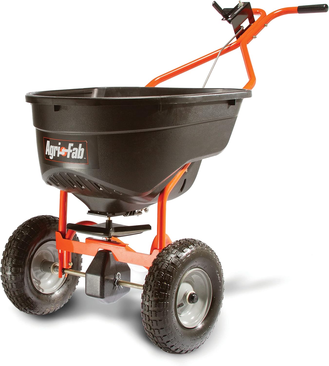 Agri-Fab 45-0614 130 lb. Push Lawn & Garden Broadcast Spreader for Seed Fertilizer Salt Ice Melt; Walk Behind with Easy to use Flow Control Lever
