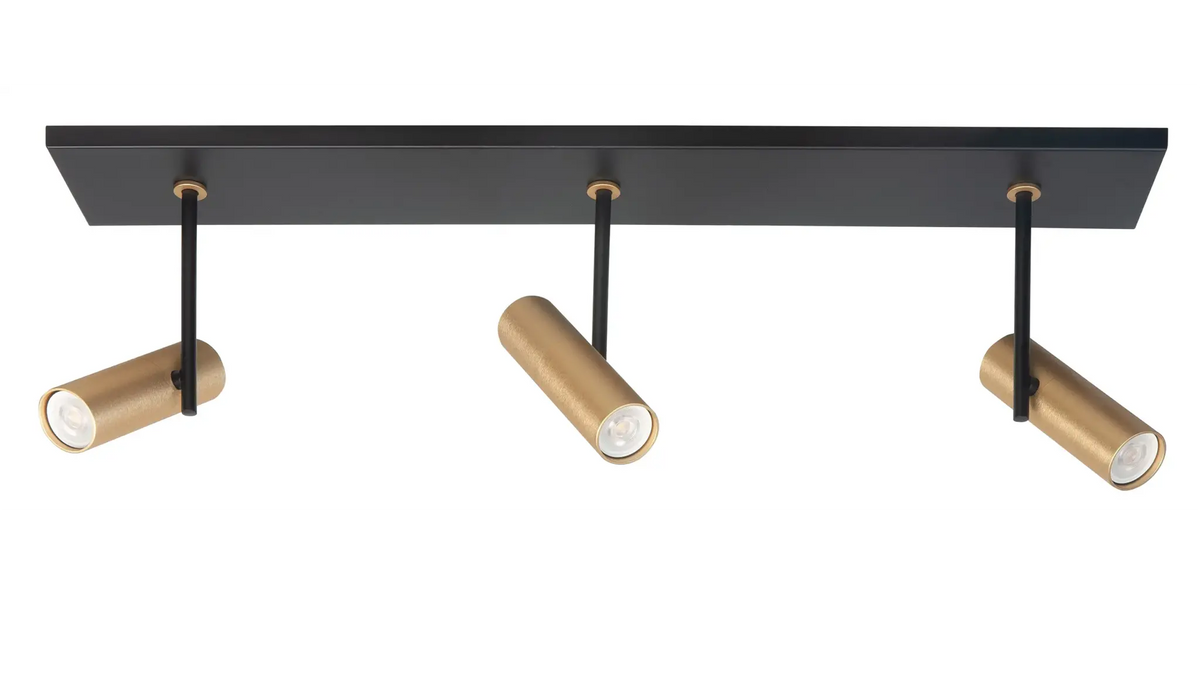 Highlight spot Trend - 3 lichts - 65 x 24  cm - zwart goud