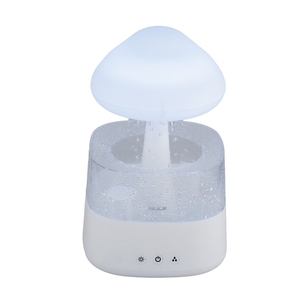Humidificateur arbre à nuage lumineux 7 couleurs brume et pluie Ø17xH26,5cm