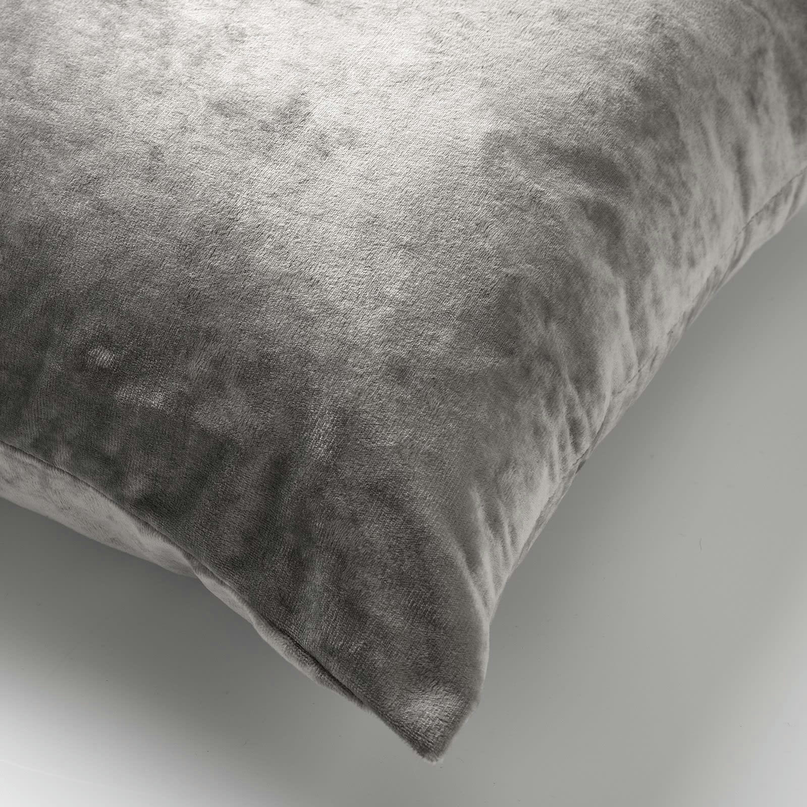 - Coussin - gris en velours 45x45 cm uni