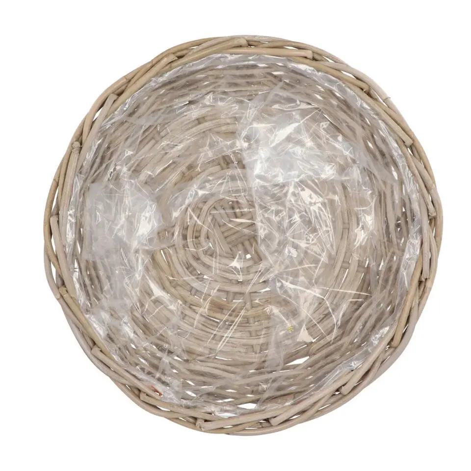 DK Design Plantenmand - Ivy - binnenzak - rotan - B40 x H13 cm