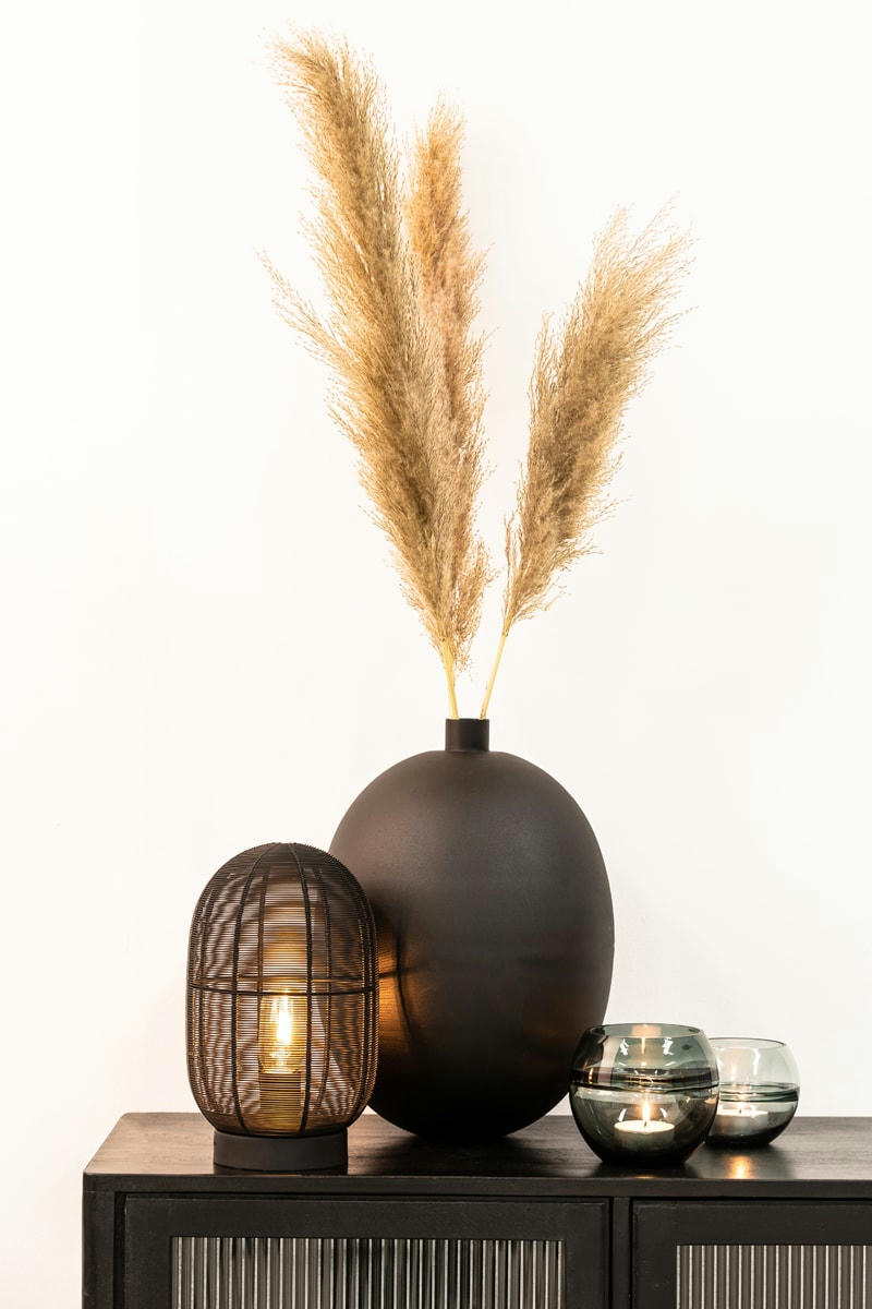 BINCO - Vase noir métal ø30cm