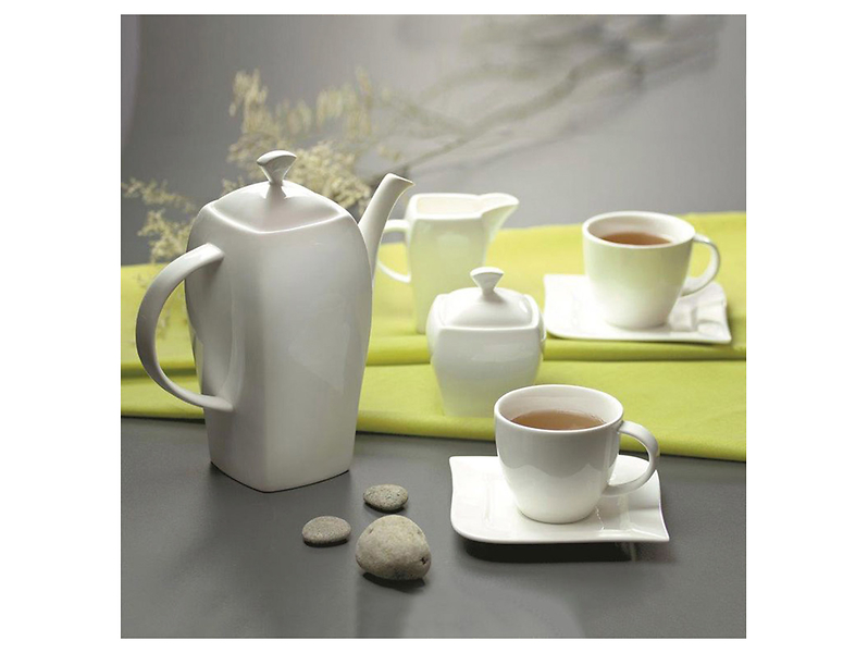 Filiżanka do espresso Kubiko porcelanowa 80 ml biała