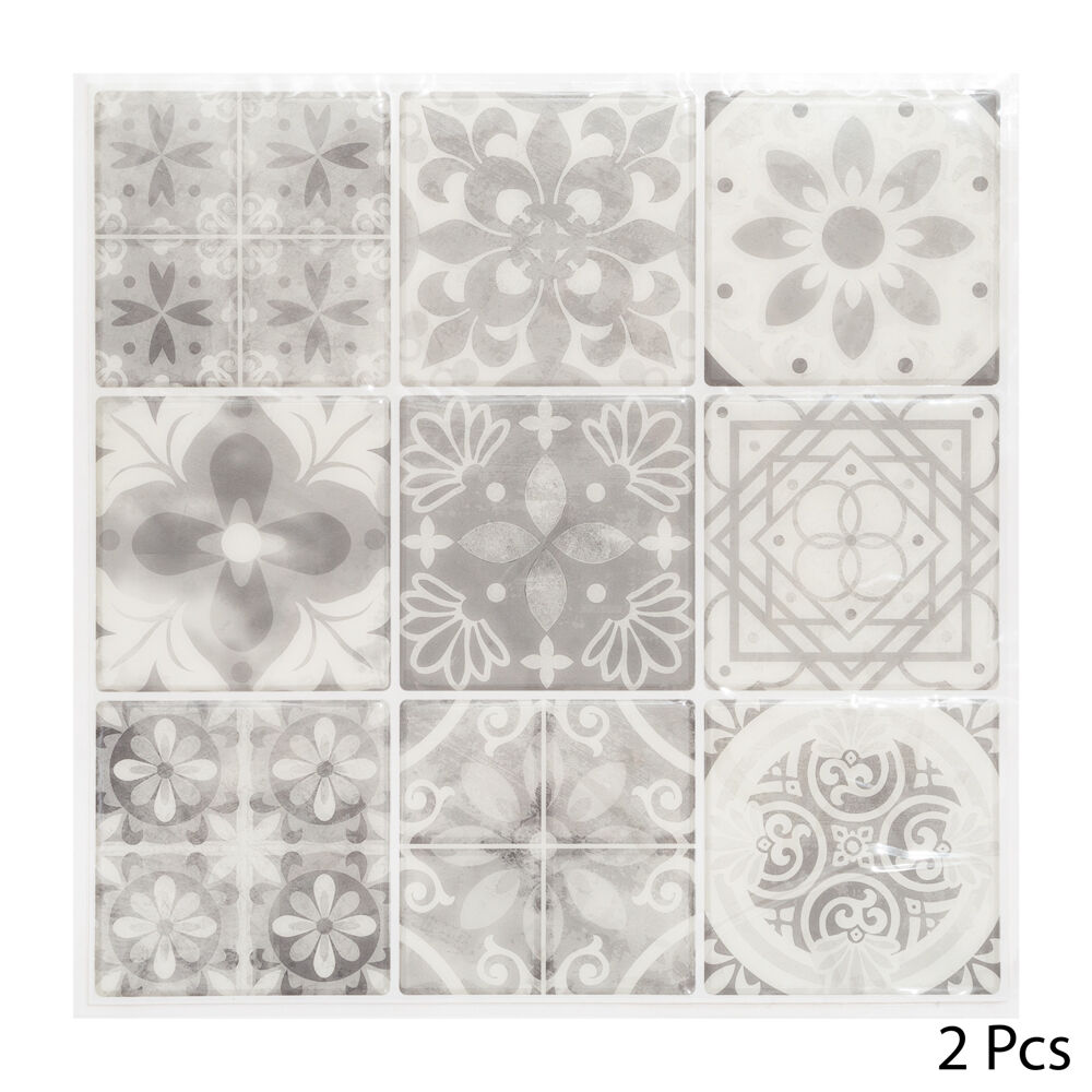 Sticker decorativo azulejo mural cinza