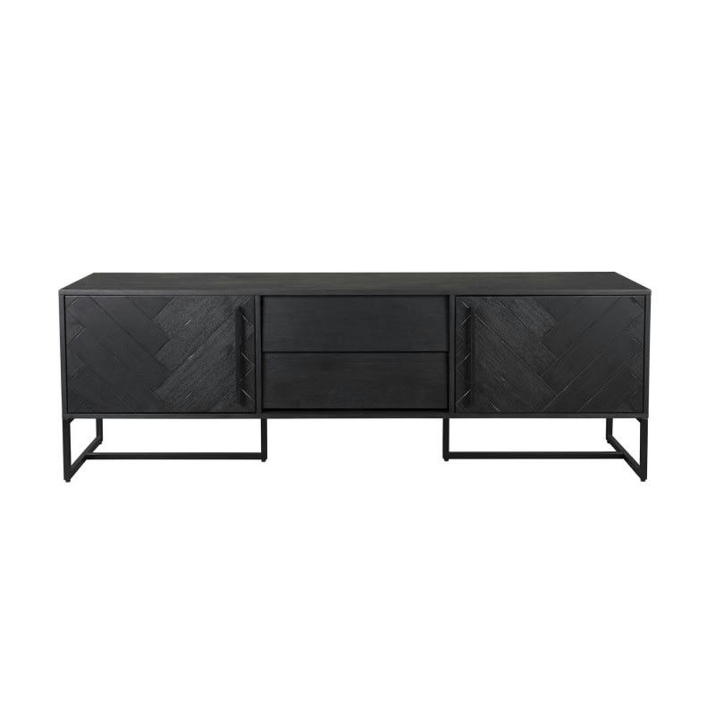 CLASS SIDEBOARD - Meuble TV bois et acier noir L 180