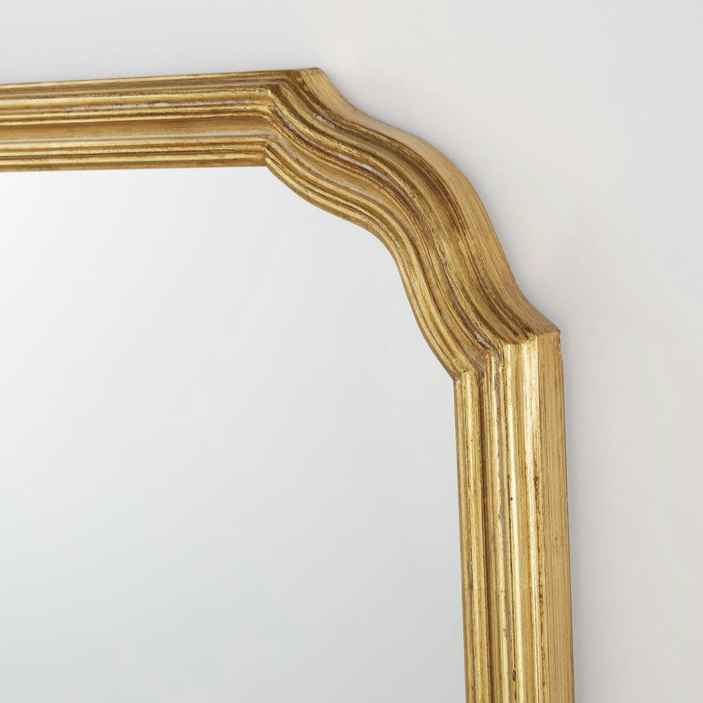 VAQUI - Miroir rectangulaire à moulures dorées 80x110