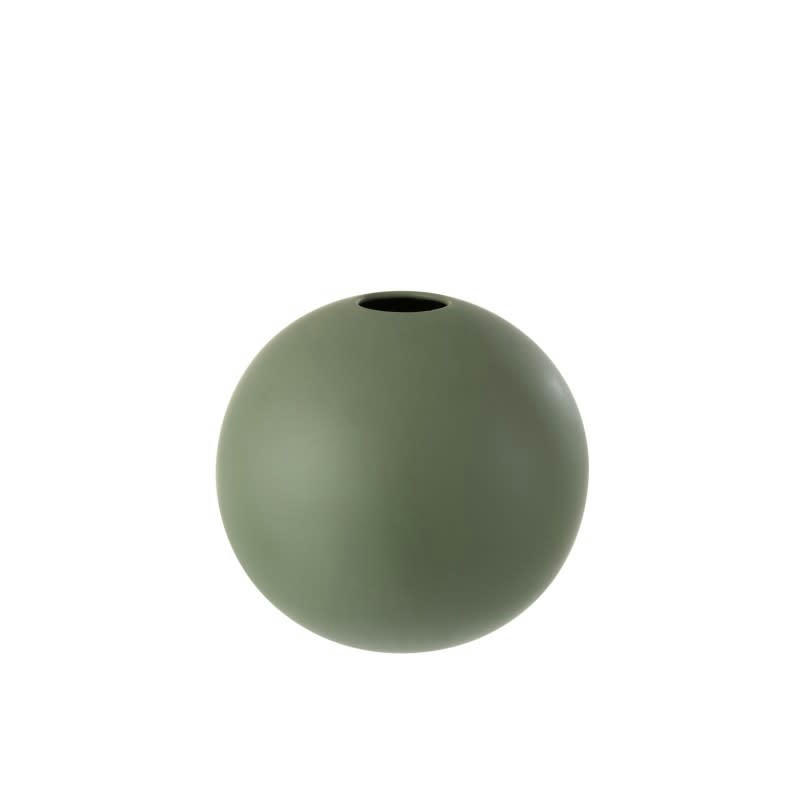 BOULE - Vase boule céramique verte H23,5cm
