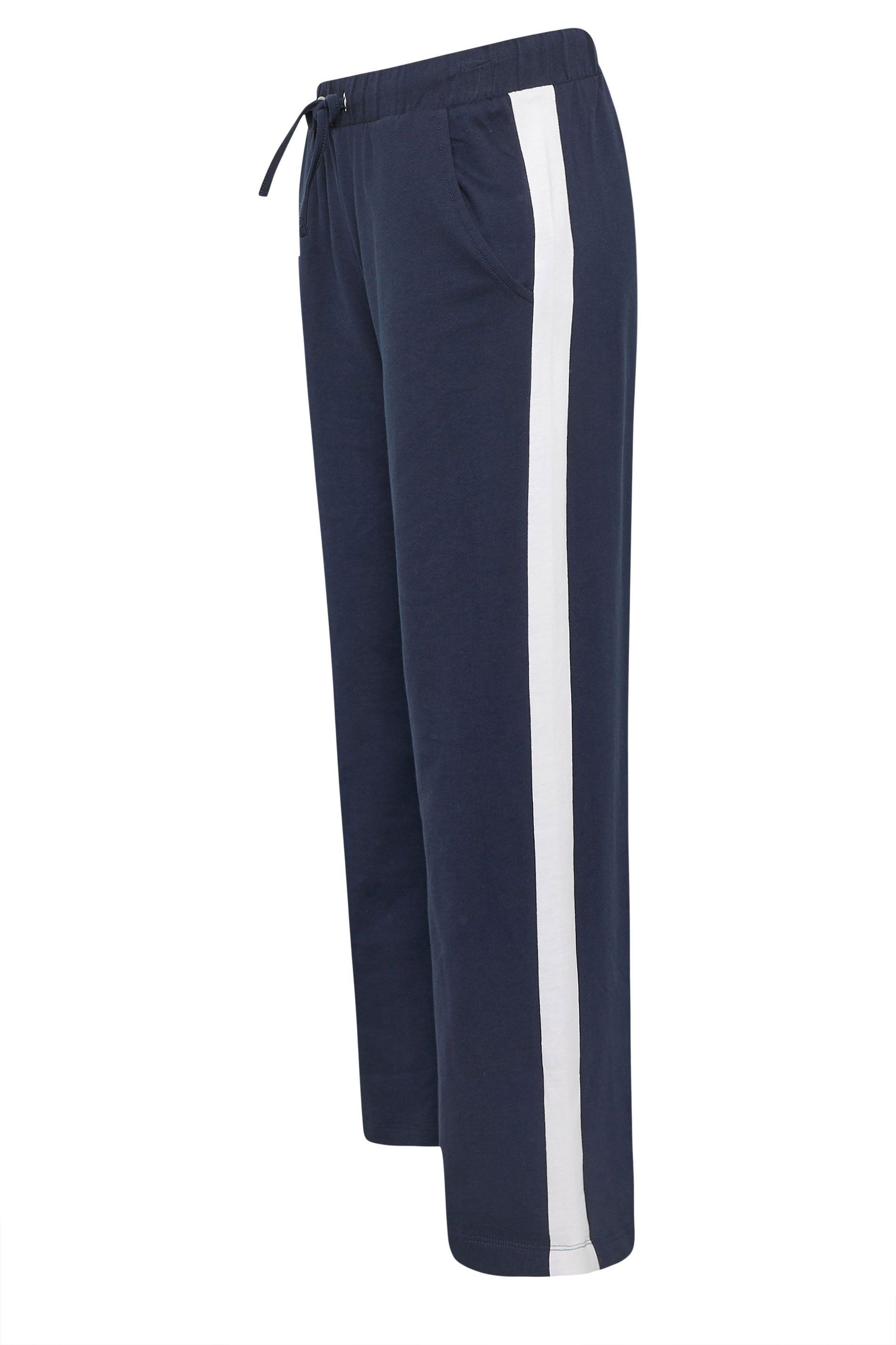 M&Co Side Stripe Cotton Wide Leg Joggers
