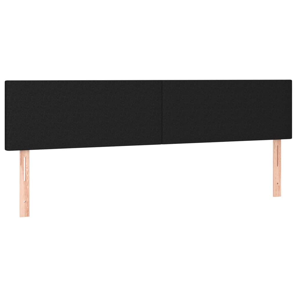 Wezgłowie Czarny 160 x 5 x 78/88 cm Tkanina vidaXL