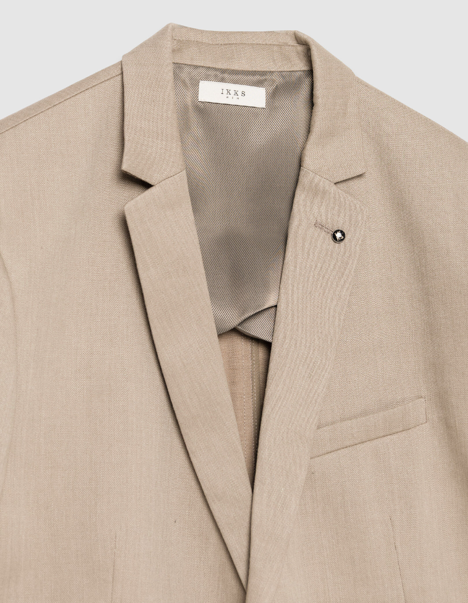 Veste de costume beige foncé lin mélangé Homme