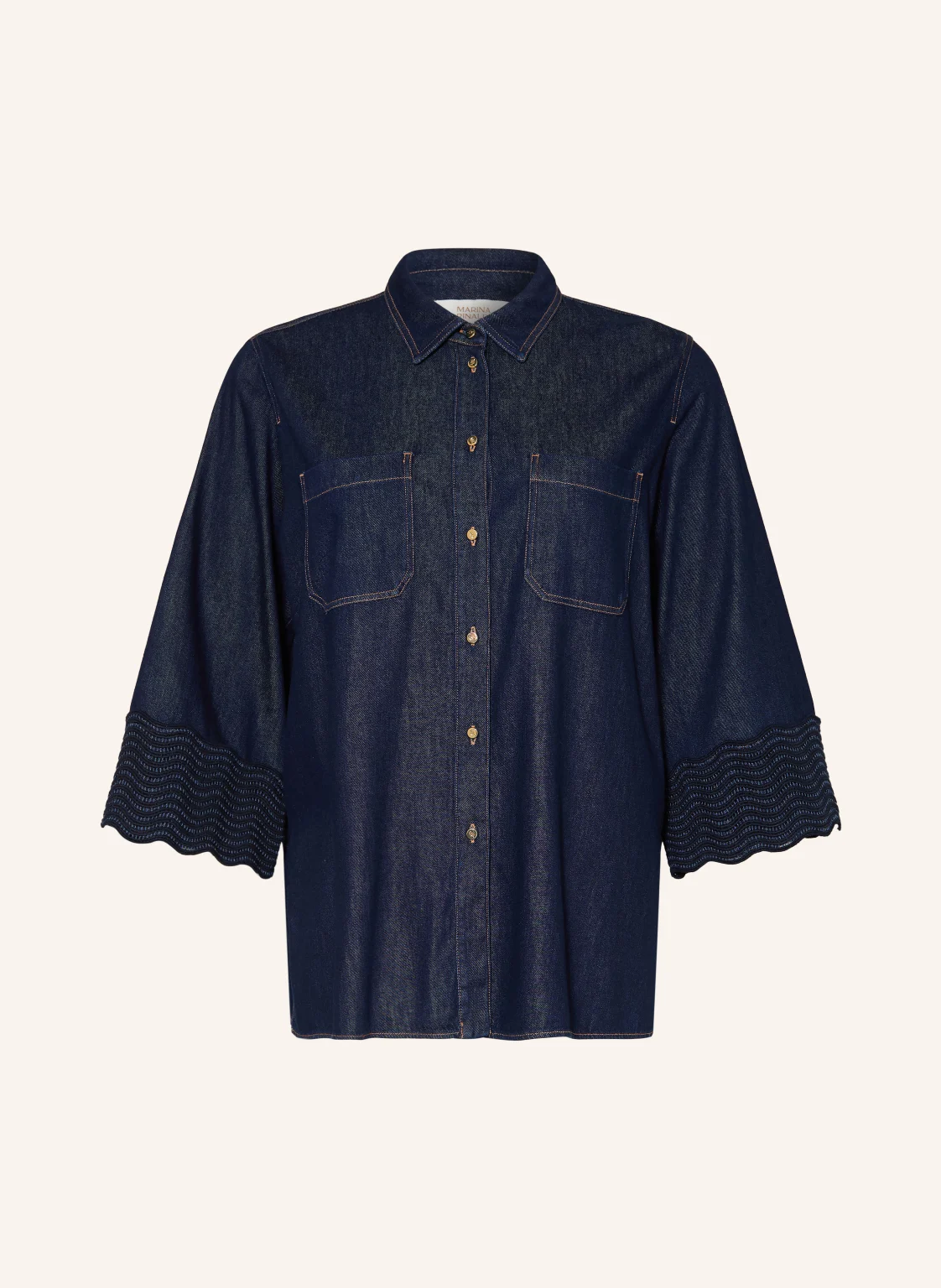 MARINA RINALDI Oversized-Jeansbluse MRSABISSI mit 3/4-Arm