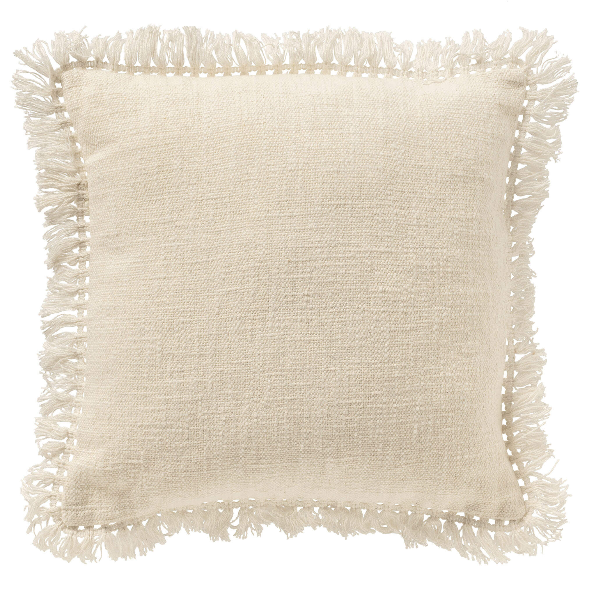 JONNA - sierkussen 45x45 cm - gerecycled - katoen - Snow White - wit