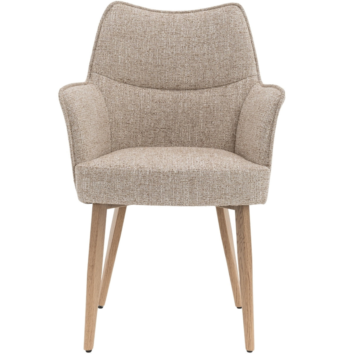 DÉJA Living Eetkamerstoel Zayn - Beige/Naturel - Zithoogte 47cm - Set van 2
