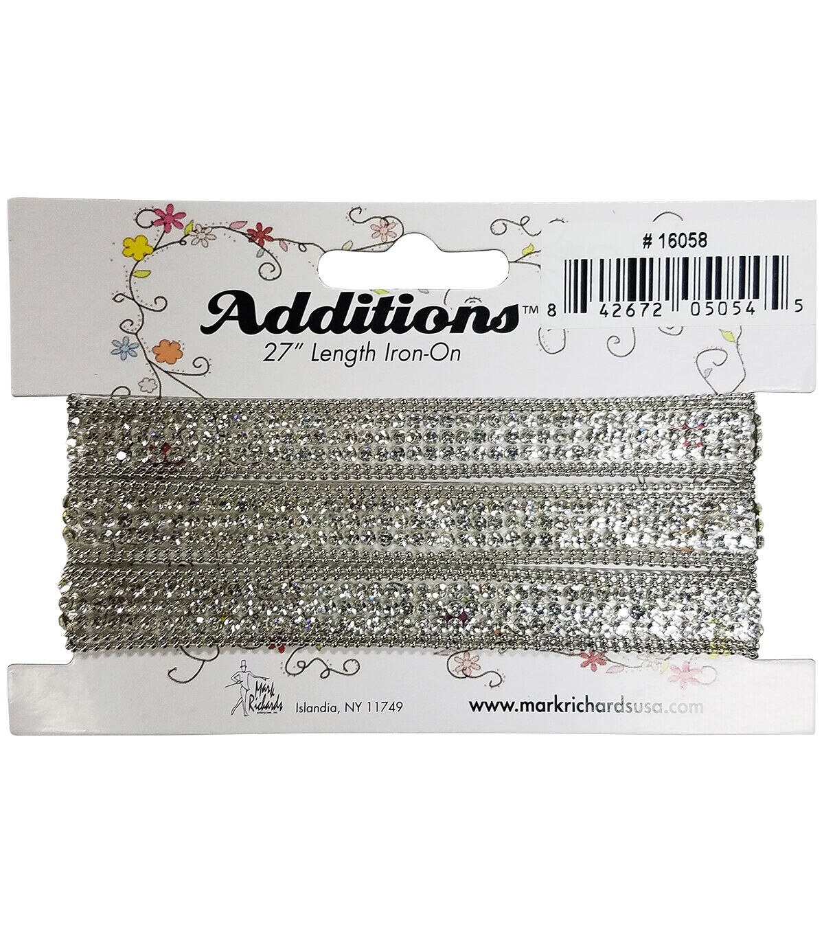 Mark Richards Additions 27'' Bendable Rhinestone Iron on Trim