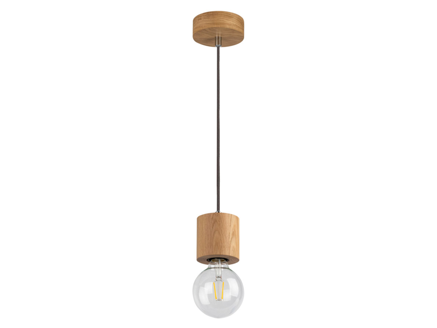 Lampa wisząca Trongo drewniana brązowa