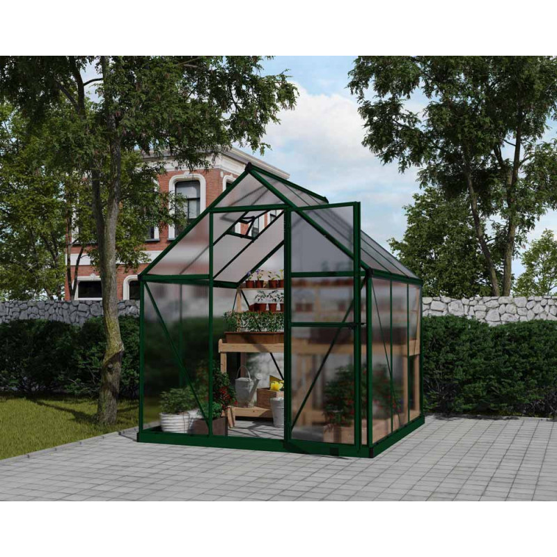Serre en polycarbonate Mythos verte 3,3 m² CANOPIA