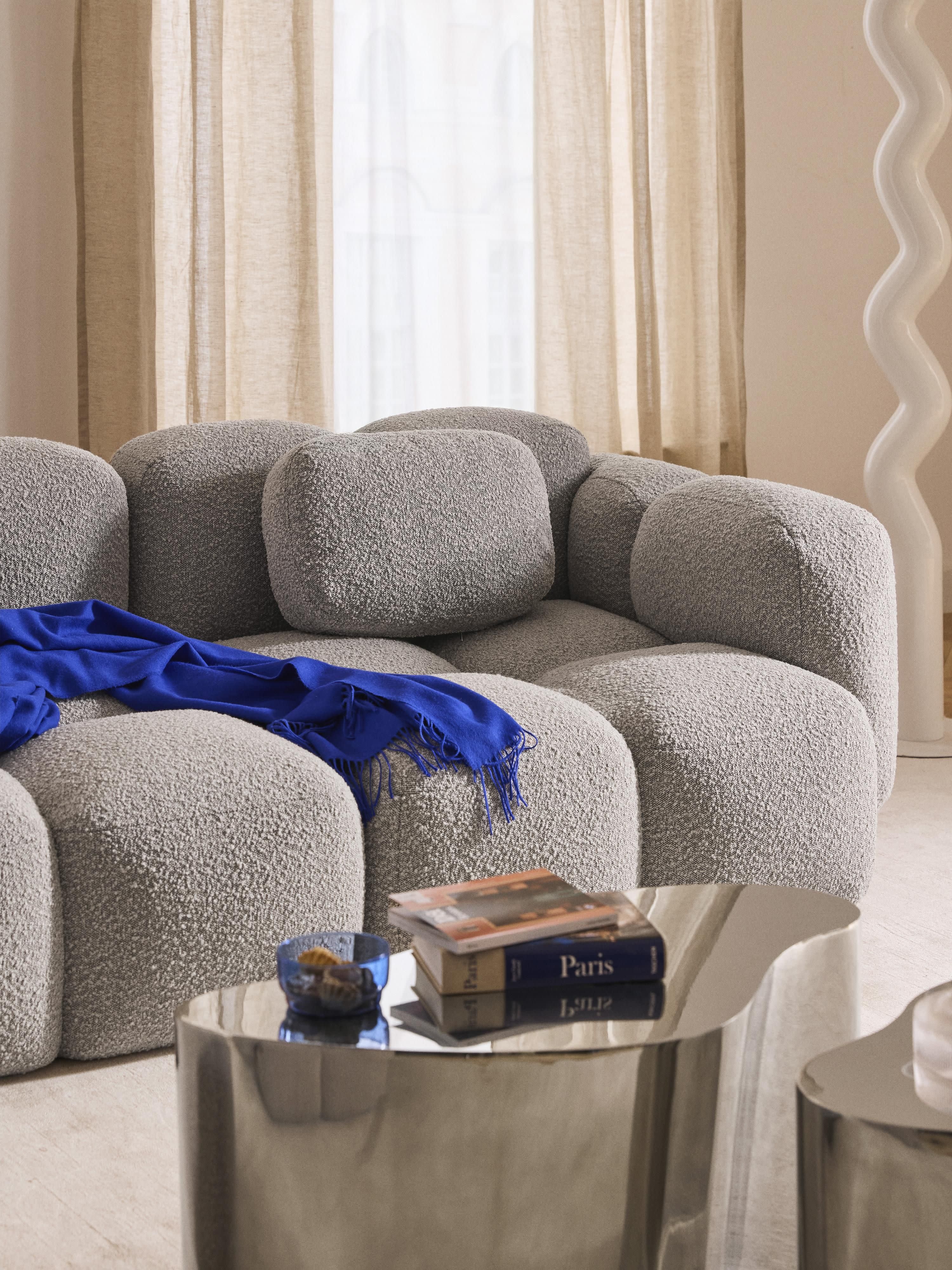 Sofa-Kissen Tayla aus Bouclé