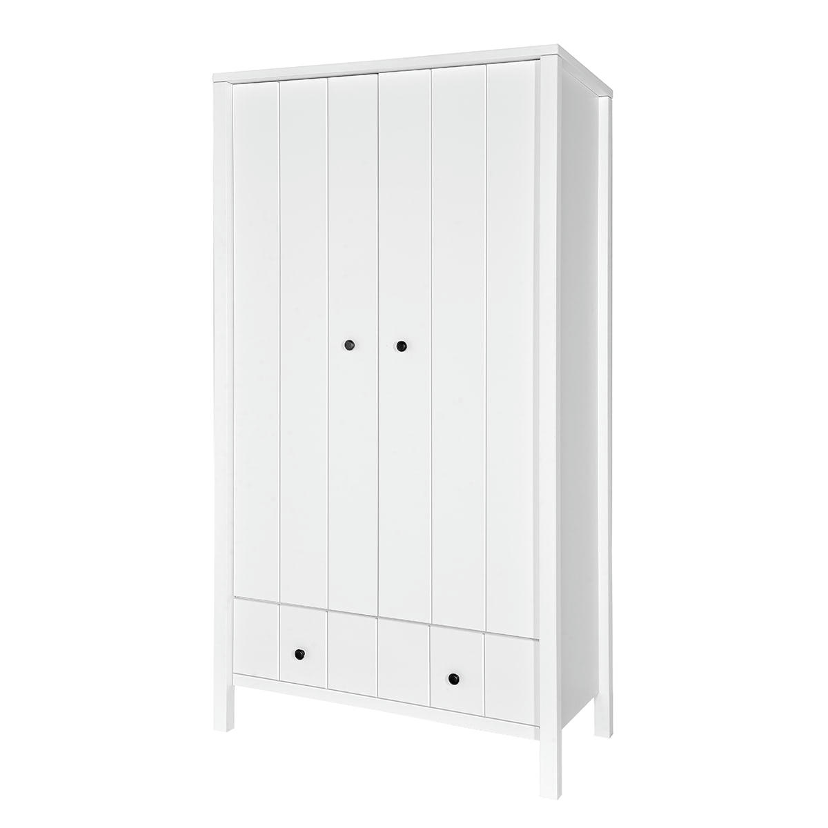 ALLPIN - Armoire 2 portes 1 tiroir blanc